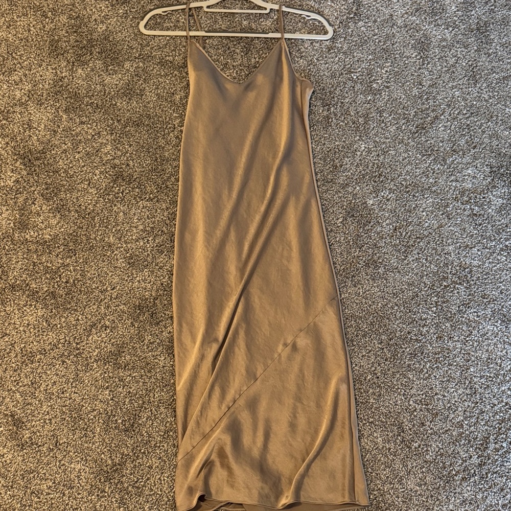Aritzia Satin Slip Midi Dress - Picture 2 of 5